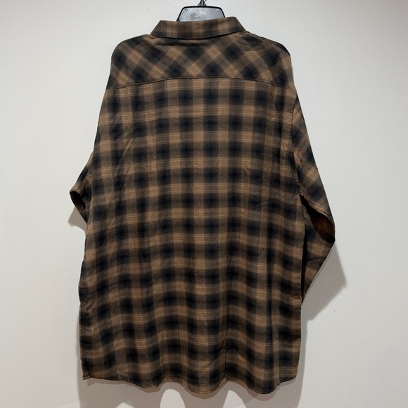 New Travis Mathew Give It a Try Plaid Button-Up Shirt 3XL XXXL Brown Fall Staple - Picture 11 of 13